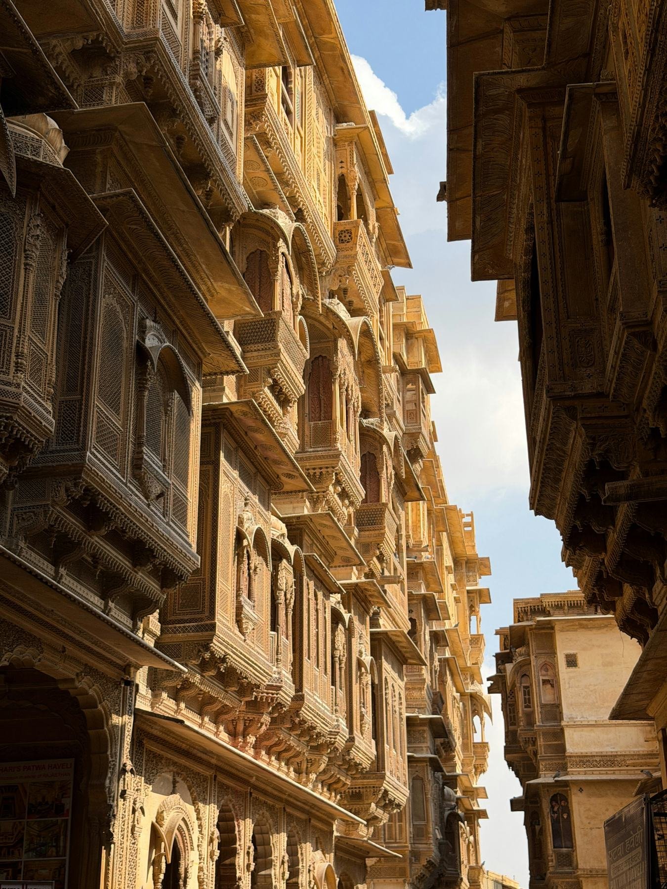 Carved sandstone haveli in Jaisalmer